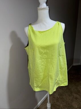 Livi Active Neon Lime Scoop Neck Tank Top